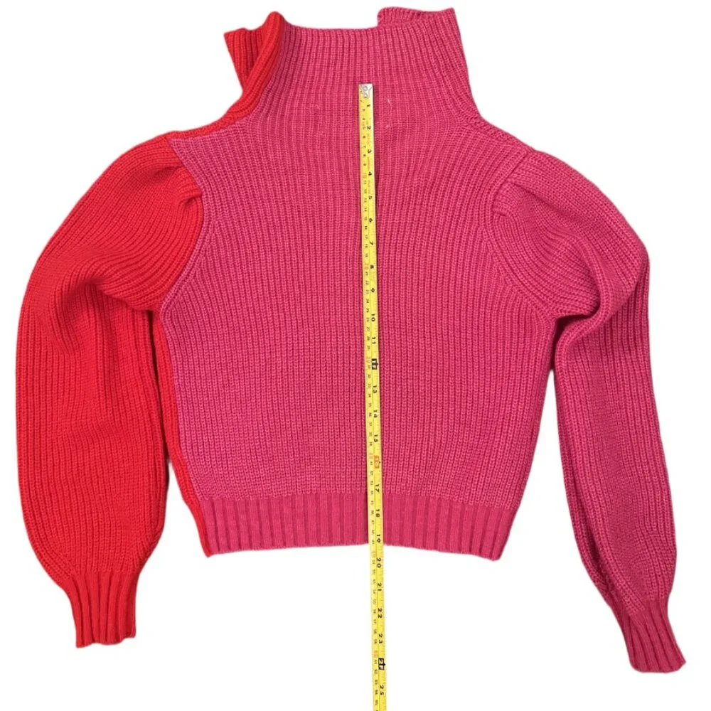 PINK MARTINI - Two-Toned Knit Sweater - Red/Pink - XXS - Picture 6 of 8